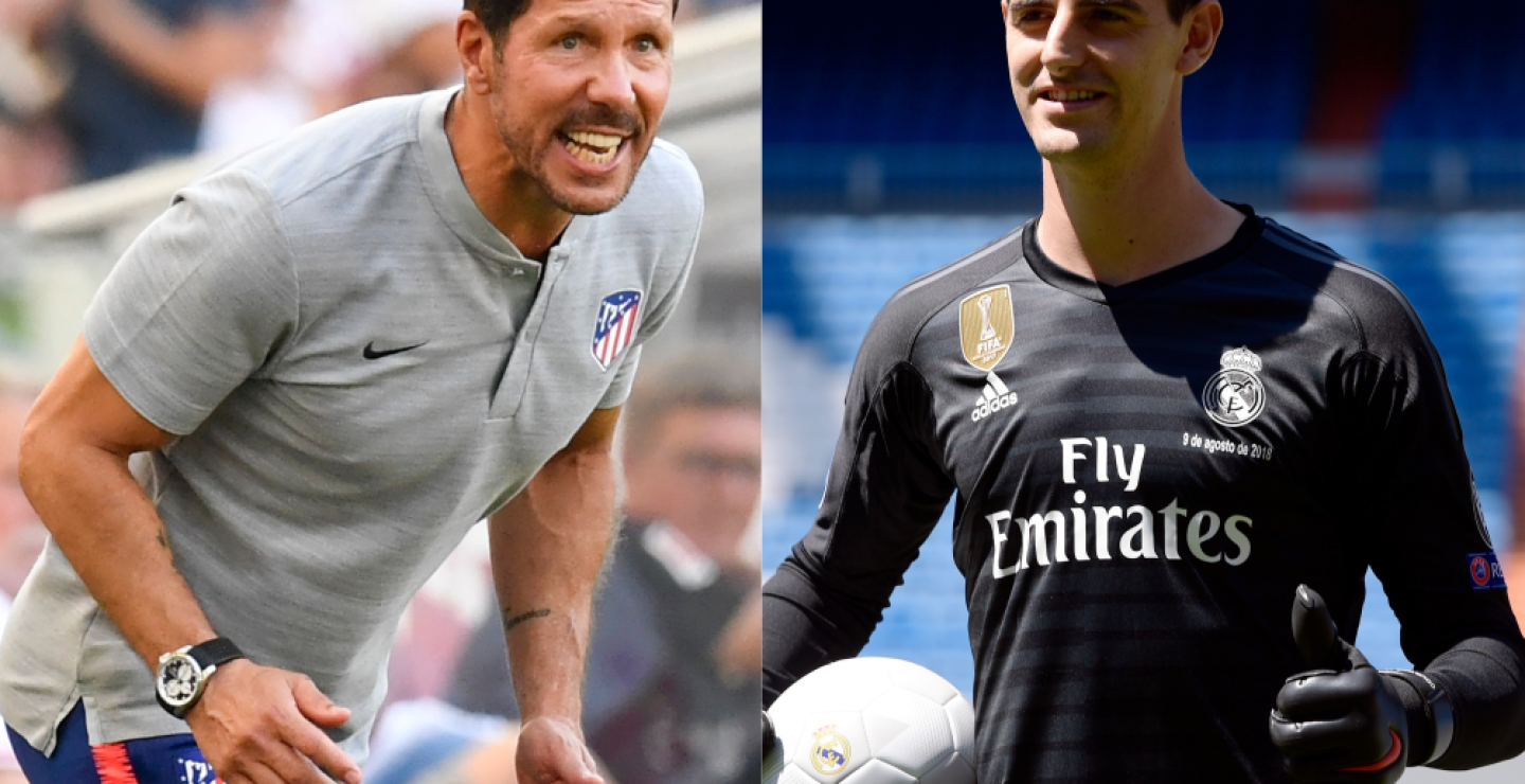 313355_Foto: Diego Simeone y Thibaut Courtois/AFP