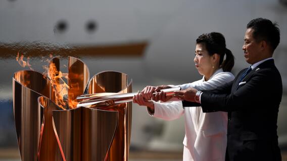 358459_Llama olímpica / Foto: AFP