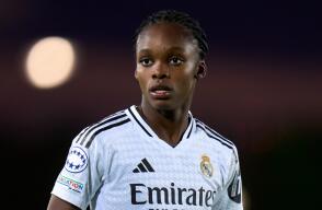 Linda Caicedo, delantera colombiana del Real Madrid, en partido de la Champions League femenina Linda Caicedo, delantera colombiana del Real Madrid, en partido de la Champions League femenina