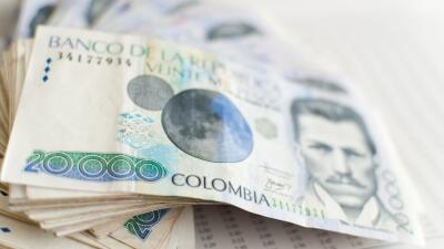 Billete de 20.000 pesos colombianos
