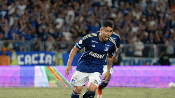 Daniel Cataño festejo el gol que le marcó a Patriotas, en la Liga Betplay II-2024. Daniel Cataño festejo el gol que le marcó a Patriotas, en la Liga Betplay II-2024.