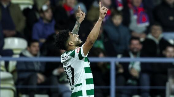 Luis Javier Suárez, delantero colombiano del Sporting Lisboa. 