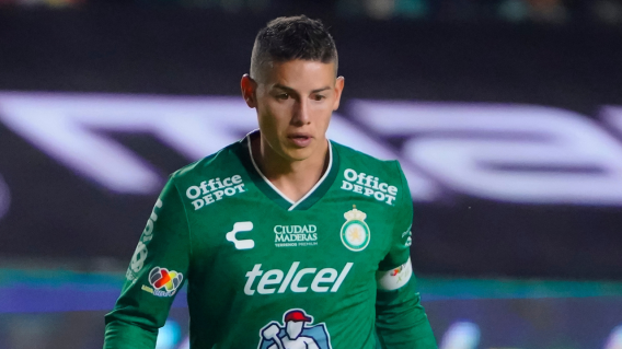 James Rodríguez, mediocampista colombiano, en el partido del Club León contra Monterrey, por la Liga MX James Rodríguez, mediocampista colombiano, en el partido del Club León contra Monterrey, por la Liga MX