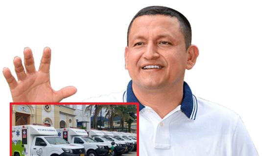 gobernador del putumayo buanerges rosero peña y ambulancias.jpg gobernador del putumayo buanerges rosero peña y ambulancias.jpg