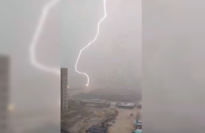 rayo impactó cerca de conjunto residencial en Barranquilla