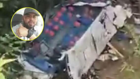 Él es Jonathan Taborda, conductor del bus escolar accidentado en Medellín