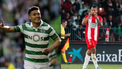 Teófilo Gutiérrez y Luis Javier Suárez, delanteros colombianos. 
