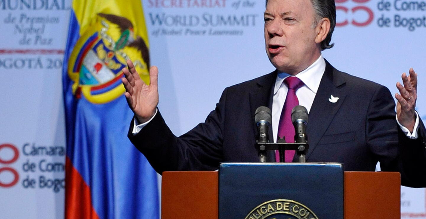 280126_Blu Radio: Presidente de Colombia, Juan Manuel Santos. Foto: AFP