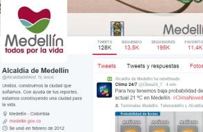 Así es la cuenta de Twitter de la alcaldía de Medellín