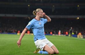 Erling Haaland celebrando un gol frente al Arsenal por Prmeier League. Erling Haaland celebrando un gol frente al Arsenal por Prmeier League.