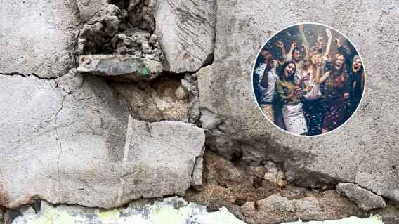 Se derrumba un piso en plena fiesta