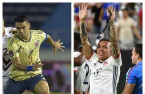 Falcao García y Dayro Moreno, futbolistas colombianos.  Falcao García y Dayro Moreno, futbolistas colombianos.