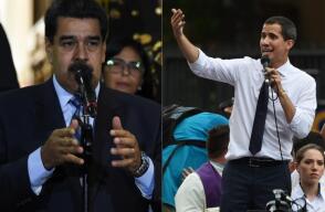 338732_BLU Radio. Nicolás Maduro y Juan Guaidó // Foto: AFP