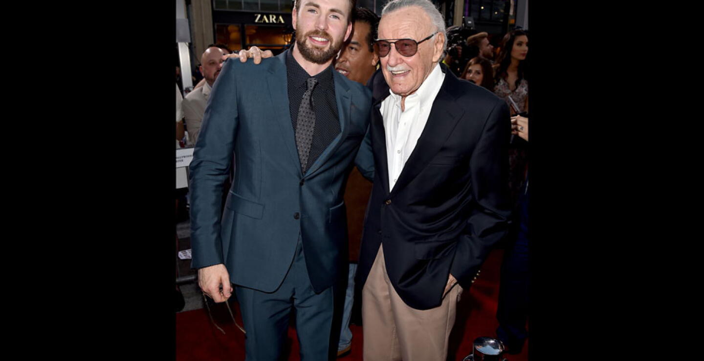 Chris Evans y Stan Lee.