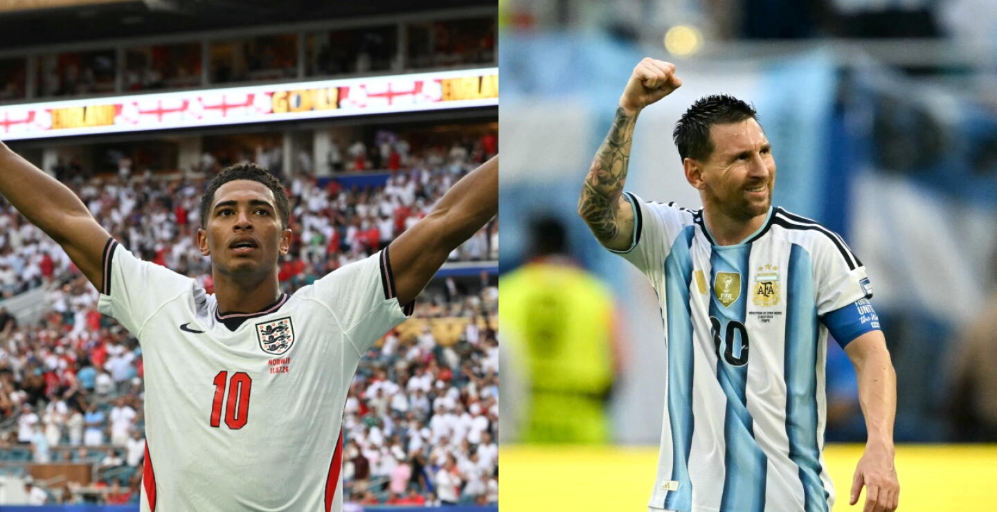 Jude Bellingham y Lionel Messi rivalizarán en Inglaterra vs. Argentina por el Mundial 2026.