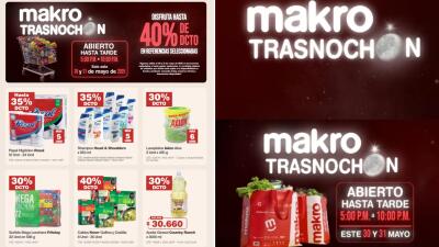 Conoce todas las condiciones para que no te pierdas el trasnochón de Makro