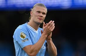Erling Haaland, tras el triunfo del Manchester City. Erling Haaland, tras el triunfo del Manchester City.