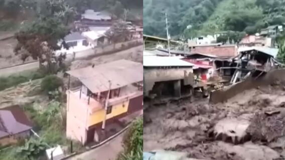 Impresionantes videos: creciente súbita en Andes, Antioquia, provocó evacuación de 200 personas