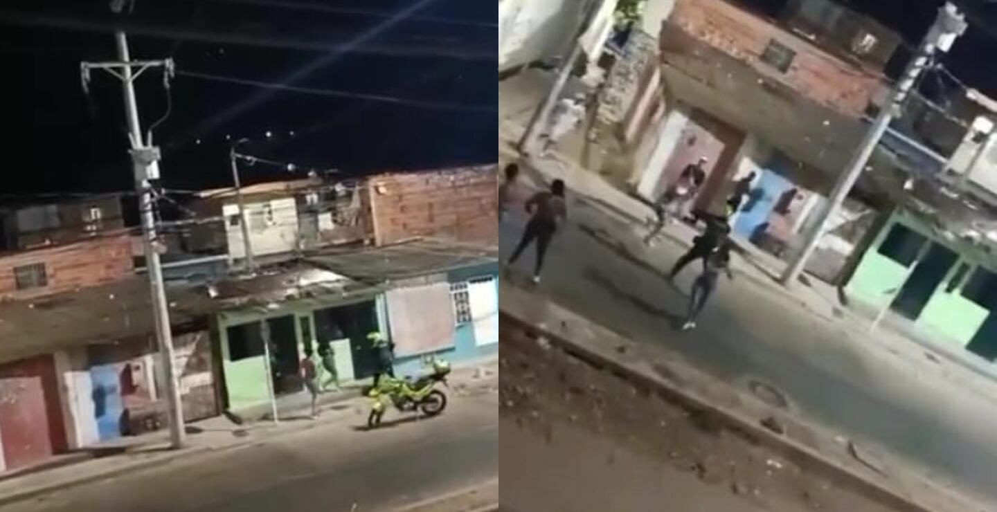 Brutal ataque con piedras y palos contra patrulla en Girón.jpg