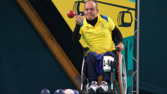 Acción del Boccia en los Juegos Parapanamericanos. Acción del Boccia en los Juegos Parapanamericanos.