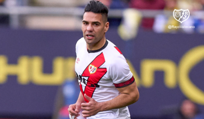 Radamel Falcao García ingresó en los últimos minutos con el Rayo Vallecano frente a Cádiz. 