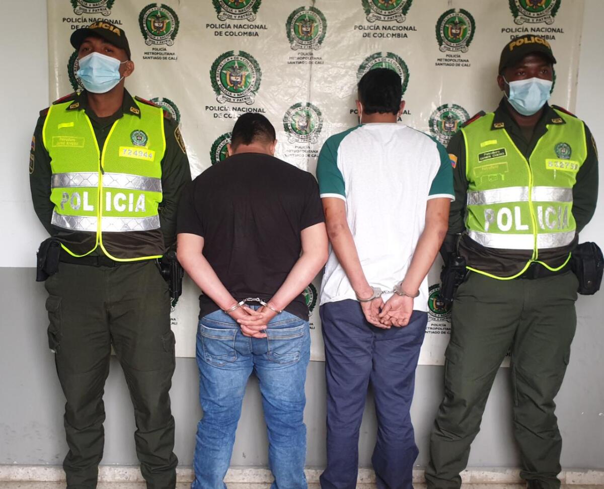 ladrones que asaltaron a dos hombre en el lido sur de cali