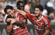 Steven Alzate (der.), con el Standard Lieja en juego de la Liga de Bélgica frente al Eupen.