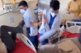 Médico golpeó a paciente en camilla