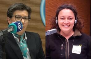 313762_Blu Radio. Claudia López y Angelica Lozano. Foto: Blu Radio