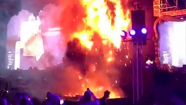 Una falla eléctrica provocó voraz incendio en festival Tomorrowland de Barcelona