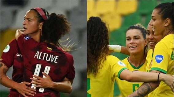Venezuela y Brasil se enfrentan este lunes en la Copa América femenina. Venezuela y Brasil se enfrentan este lunes en la Copa América femenina.
