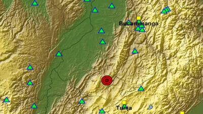 Sismo de magnitud 3,2 se registró en Chipatá, Santander, la noche de este lunes