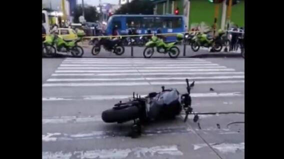 Tragedia en centro de Bogotá, muere peatona tras accidente con una moto Tragedia en centro de Bogotá, muere peatona tras accidente con una moto