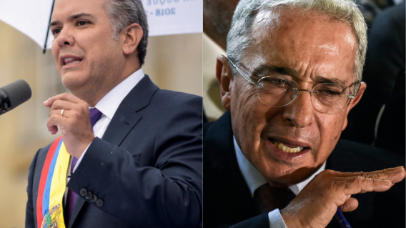 312817_BLU Radio / Iván Duque Márquez y Álvaro Uribe / Foto: AFP