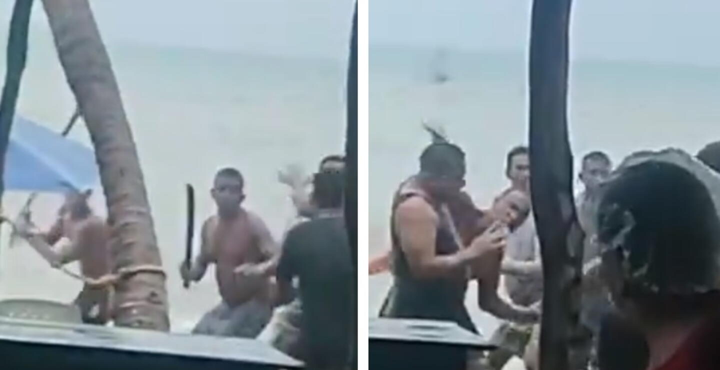 Grave pelea en playa del Atlántico: implicados se atacaron con palos, sillas y hasta machetes 