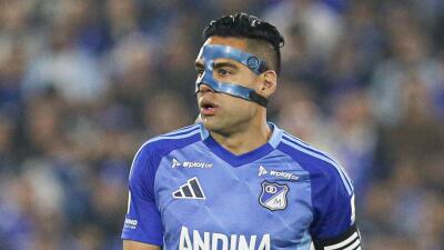 Falcao García en su vuelta a Millonarios tras superar lesión. 
