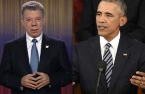 261295_Presidentes Juan Manuel Santos y Barack Obama - Fotos: AFP