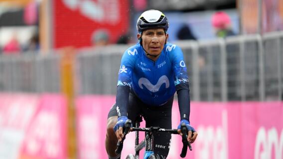 Nairo Quintana, ciclista colombiano del Movistar Team, en la llegada de la etapa 19 de Giro de Italia 2024 Nairo Quintana, ciclista colombiano del Movistar Team, en la llegada de la etapa 19 de Giro de Italia 2024