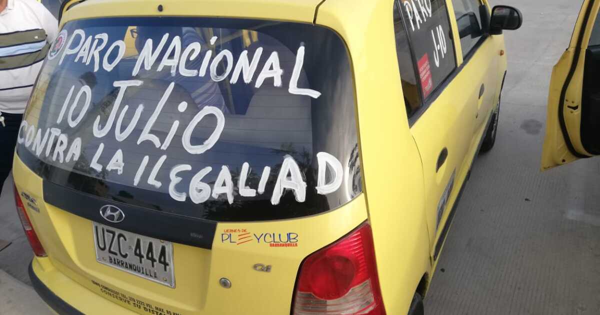Ojo con los trancones! Estas son las rutas del paro de taxistas en Barranquilla