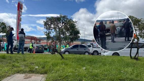Accidente en la vía Chía - Cajicá Accidente en la vía Chía - Cajicá