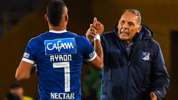 Miguel Ángel Russo en su paso como DT de por Millonarios. 