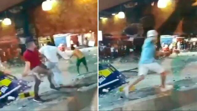 A piedra y botellazos terminó multitudinaria fiesta de Año Nuevo en Barranquilla