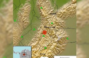 Temblor en Colombia Los Santos, Santander