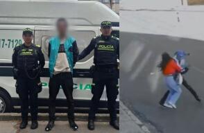 Quedó en video: mujer se abalanzó sobre ladrón para evitar que la robara en Chapinero