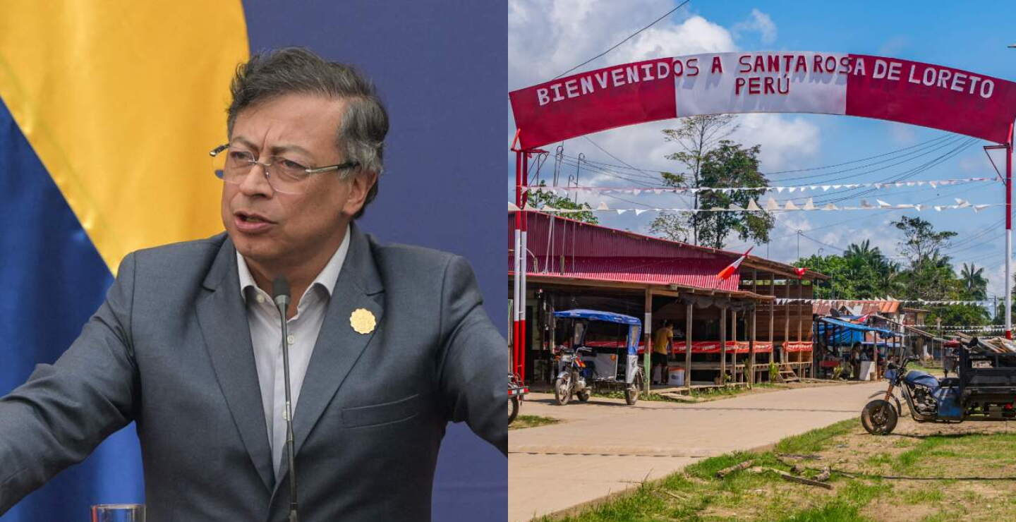 Gustavo Petro sobre la isla Santa Rosa.