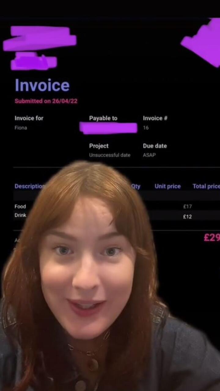 Hombre envió factura de su primera cita a mujer que se negó a salir con él nuevamente