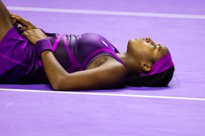 Coco Gauff celebra, tras quedar campeona de las WTA Finals. Coco Gauff celebra, tras quedar campeona de las WTA Finals.