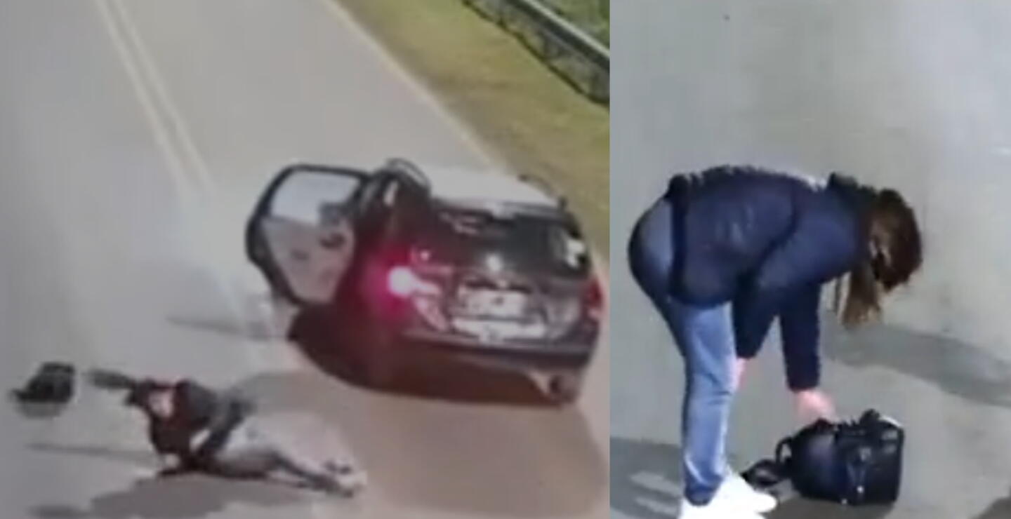 Mujer se tira de carro en movimiento al haber tomado calle distinta a la que había indicado  