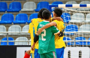Selección Colombia Sub-17 de Futsal en el Sudamericano en Paraguay.