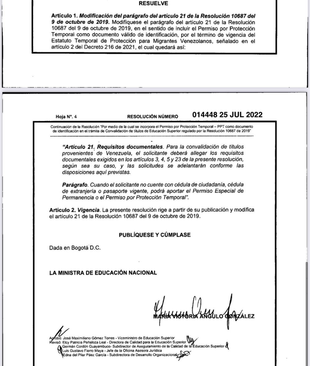 Decreto del Ministerio de Salud